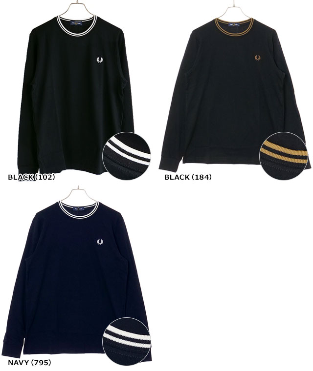 フレッドペリー FRED PERRY ロングスリーブ ツインティップドTシャツ