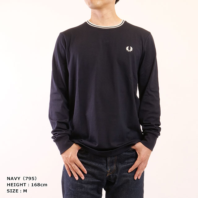 フレッドペリー FRED PERRY ロングスリーブ ツインティップドTシャツ