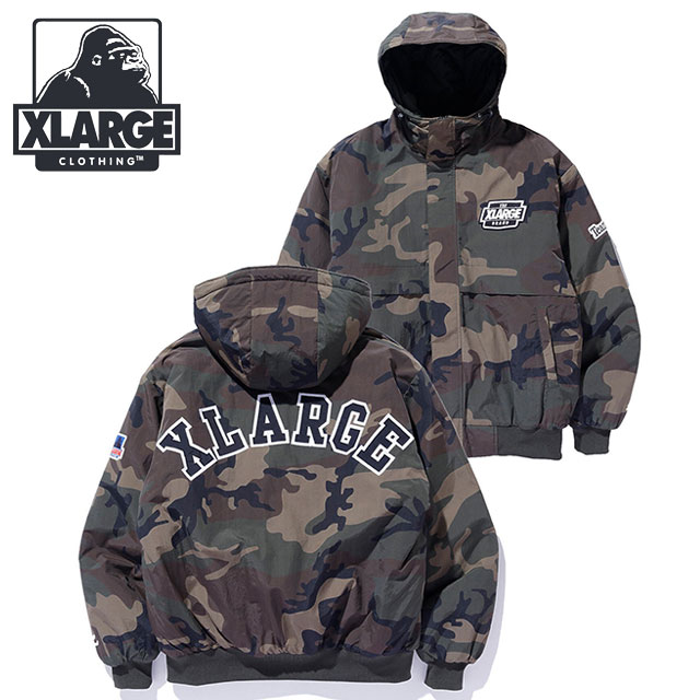XLARGE ナイロンパファージャケット オリーブ XLARGE（エクストラ ラージ） メンズ ナイロン パファージャケット