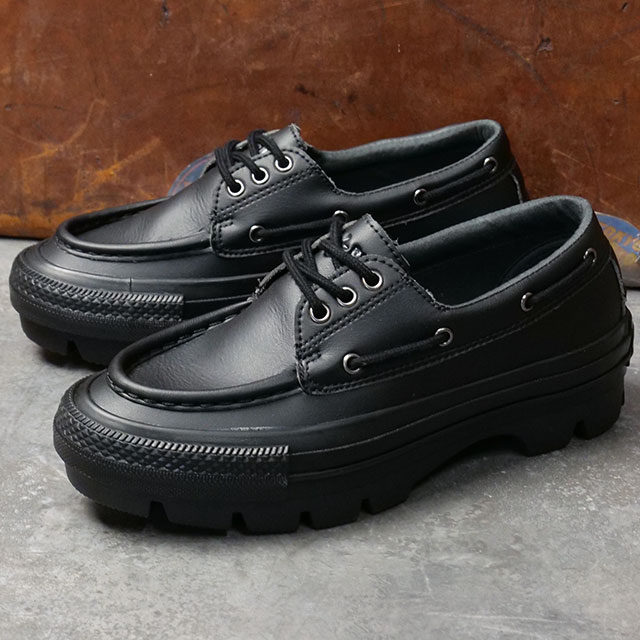 コンバース CONVERSE スニーカー オールスター チャンク マリンスター ローカット [31316770 HO25] ALL STAR CHUNK MS OX レディース 靴 デッキシューズ ラグソール BLACK 正規取扱店 コンバース CONVERSE スニーカー オールスター チャンク マリンスター