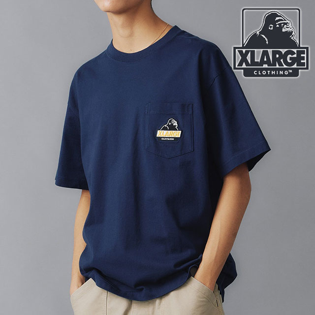 ̵ۥȥ顼 XLARGE  ƥå OG 硼ȥ꡼ ݥåT [101242011004 SU24] SLANTED OG S/S POCKET TEE x-large å顼 ȥåץ Ⱦµ NAVY ڥ᡼