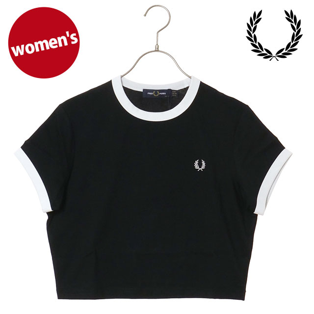 フレッドペリー FRED PERRY レディース クロップド リンガーTシャツ
