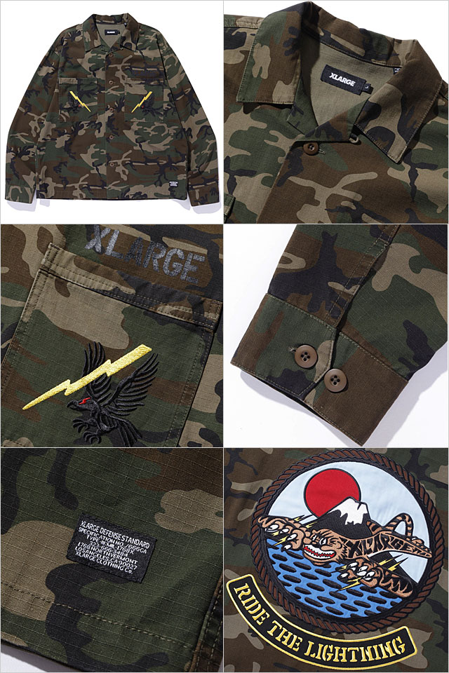 エクストララージ XLARGE リップストップ ミリタリー シャツ