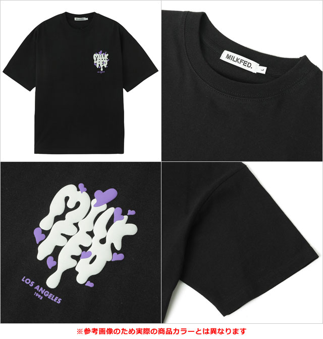 ミルクフェド MILKFED. メルトロゴ ワイドショートスリーブTシャツ