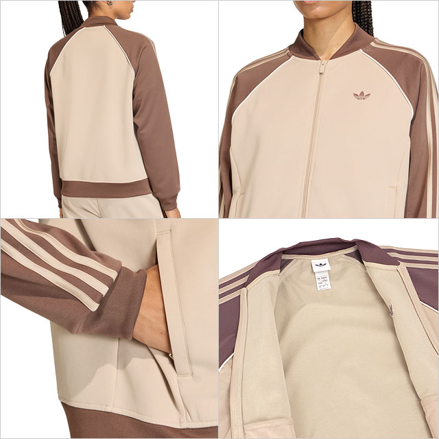 新品　アディダス　オリジナルス　クラシックトラックジャケット　ホワイト　ブラウン アディカラー クラシック トラックトップ（ジャージ） / トラック