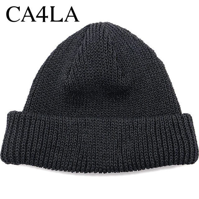 カシラ　黒ニット帽 MIXED SS KNIT(ONESIZE BLACK): ニットキャップ｜帽子通販