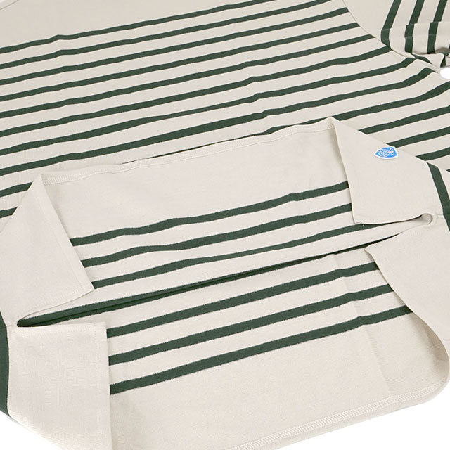 オーシバル ORCIVAL ボートネック ロングスリーブプルオーバー [#6231 FW25] BOAT NECK LONG SLEEVE P.O. メンズ トップス カットソー 長袖Tシャツ ボーダー FLOUR/FRENCH-BEAN 正規取扱店