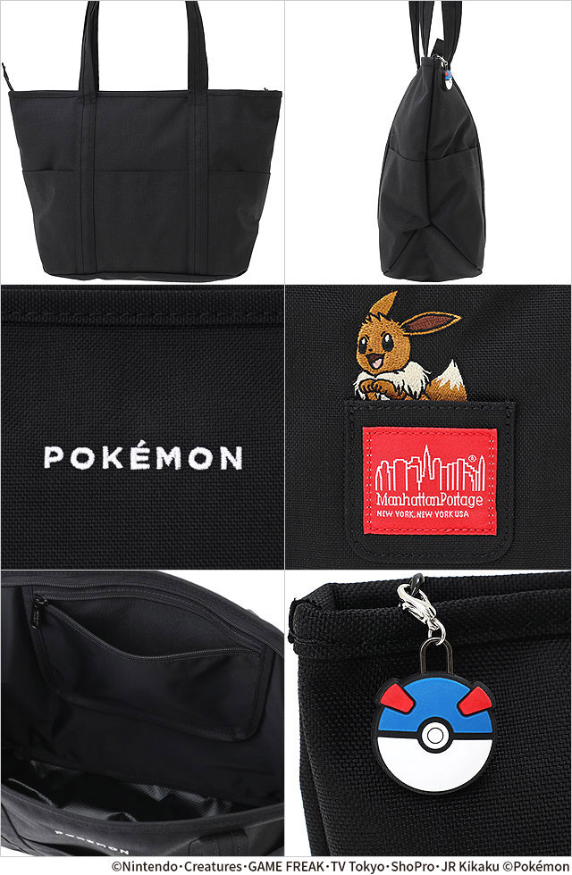 マンハッタンポーテージ Manhattan Portage トンプキンズトートバッグ ポケモン [MP1336ZPKMN25 SS26] TOMPKINS TOTE BAG (MD) メンズ・レディース ポケットモンスター ブラック 正規取扱店