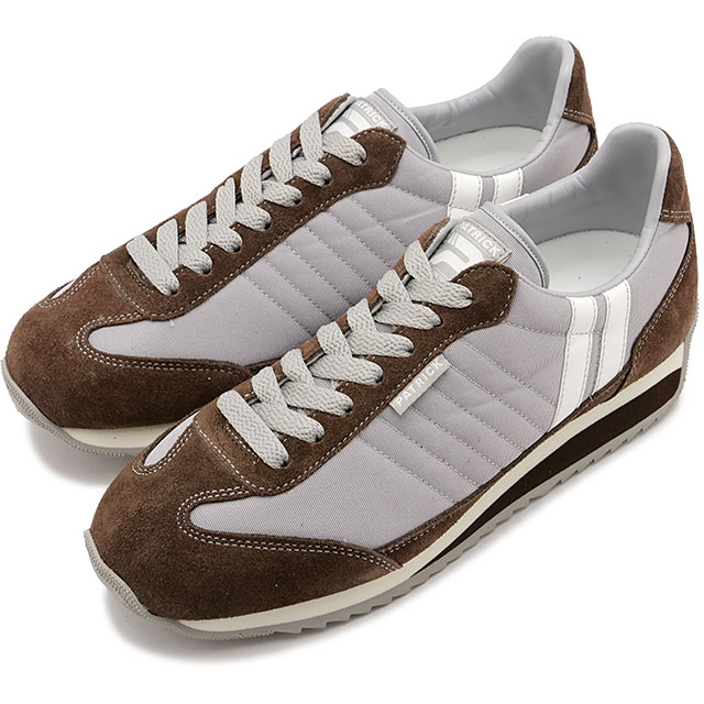 【返品送料無料】パトリック PATRICK スニーカー マラソン [942509 SS25] MARATHON メンズ・レディース 日本製 靴 シューズ シーズン限定カラー RUGBYBL グレー/ブラウン 正規取扱店