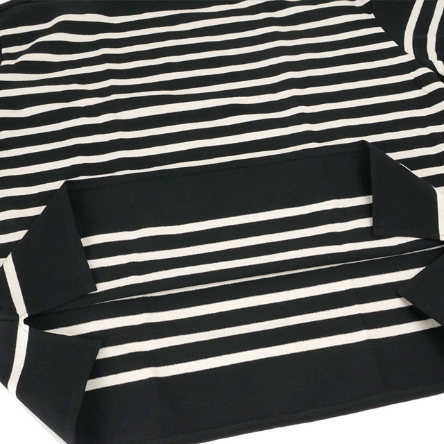 オーシバル ORCIVAL ボートネック ロングスリーブプルオーバー [#6231 FW25] BOAT NECK LONG SLEEVE P.O. メンズ トップス カットソー 長袖Tシャツ ボーダー BLACK/FLOUR 正規取扱店