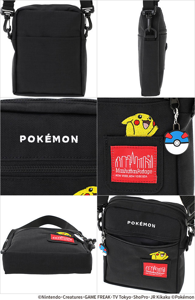 マンハッタンポーテージ Manhattan Portage ショルダーポーチ シティライト ポケモン [MP1403PL2BPPKMN25 SS26] CITY LIGHTS (SM) W/PL VER 2 BP メンズ・レディース ポケットモンスター ブラック 正規取扱店 マンハッタンポーテージ Manhattan Portage ショルダーポーチ シティ