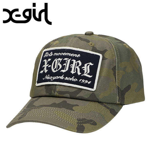 エックスガール X-girl シックスパネルキャップ [105254051006 FW25] LOGO PATCH 6PANEL CAP レディース xgirl 帽子 カモ 正規取扱店