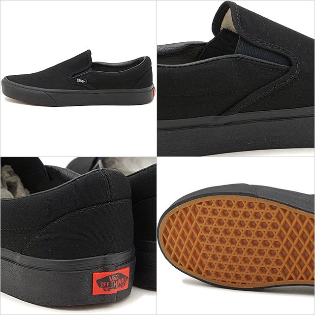 ̵ۥХ VANS åݥ 饷å åץ CLASSIC SLIP-ON 󥺡ǥ  ˡ BLACK/BLACK ֥å [VN000EYEBKA SS19]