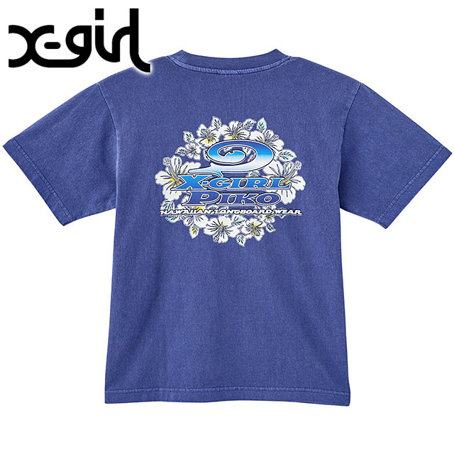 å X-girl ԥ  硼ȥ꡼T [105252011043 SS25SPOT] X-girlPIKO S/S TEE ǥ xgirl ȥåץ Ⱦµ NAVY ڥ᡼ 谷Ź