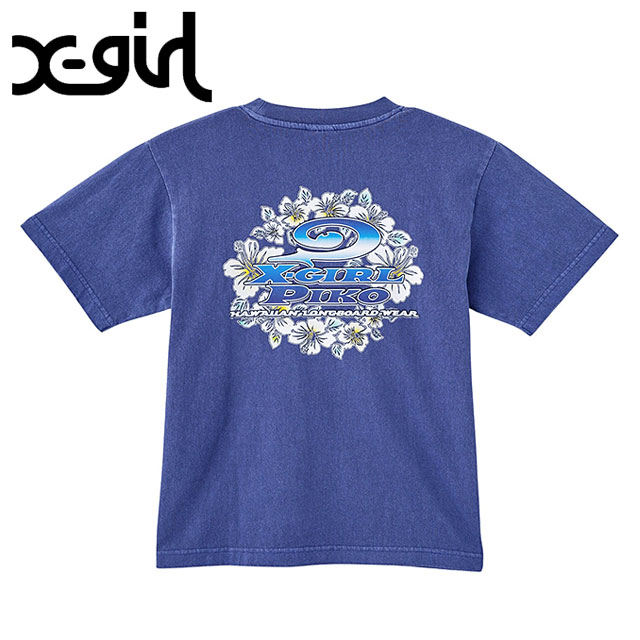 å X-girl ԥ  硼ȥ꡼T [105252011043 SS25SPOT] X-girlPIKO S/S TEE ǥ xgirl ȥåץ Ⱦµ NAVY ڥ᡼ 谷Ź
