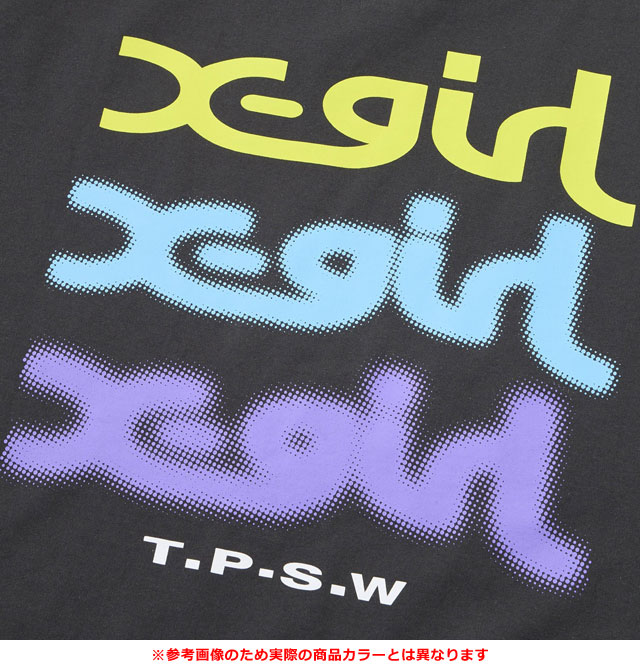å X-girl 硼ȥ꡼T [105258011004 SS25SPOT] GLOW LOGO S/S TEE ǥ xgirl ȥåץ Ⱦµ WHITE ڥ᡼ 谷Ź