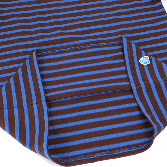 オーシバル ORCIVAL ボートネック ロングスリーブプルオーバー [#B211 FW25] BOAT NECK L/S P.O. メンズ・レディース トップス カットソー 長袖Tシャツ ボーダー PALISANDER/CYAN 正規取扱店