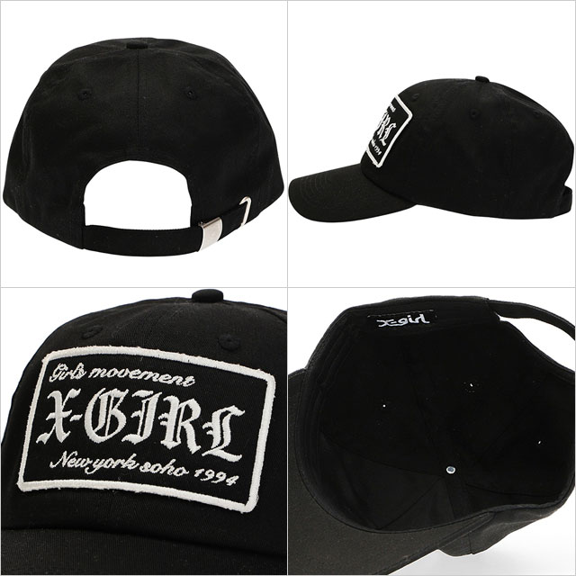 エックスガール X-girl シックスパネルキャップ [105254051006 FW25] LOGO PATCH 6PANEL CAP レディース xgirl 帽子 ブラック 正規取扱店
