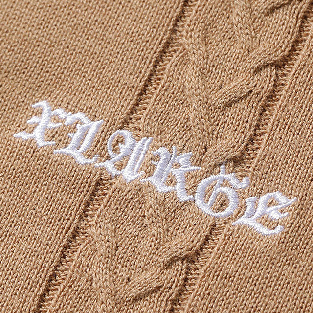 エクストララージ XLARGE メンズ エンブロイダードロゴ ニット