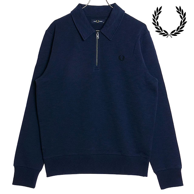 30%OFF/SALEۥեåɥڥ꡼ FRED PERRY  åץͥå 顼åȥ [M6639-395 FW24Q4]եåɡڥ꡼ FREDPERRY ZIP NECK COLLAR SWEATSHIRT դ ȥ졼ʡ ץ륪С DARK-CARBON 谷Źs
