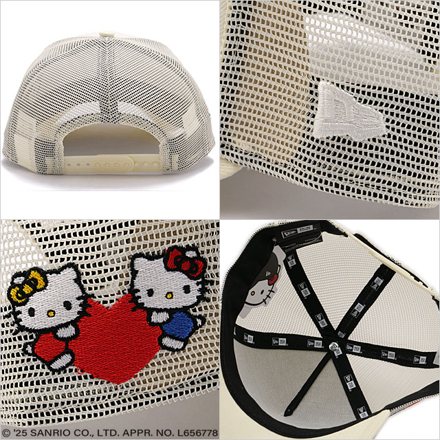 新品　ニューエラ　コラボ　ラインストーン刺繍　キティ　メッシュ　キャップ　正規品 NEW ERA 最大27% 7/22限定 ニューエラ ハローキティ キャップ