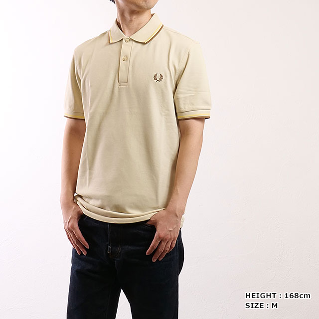 FRED PERRY フレッド ペリー 半袖 ポロシャツ ベージュ フレッドペリー FRED PERRY 【日本正規品】The Twin Topped Fred Perry