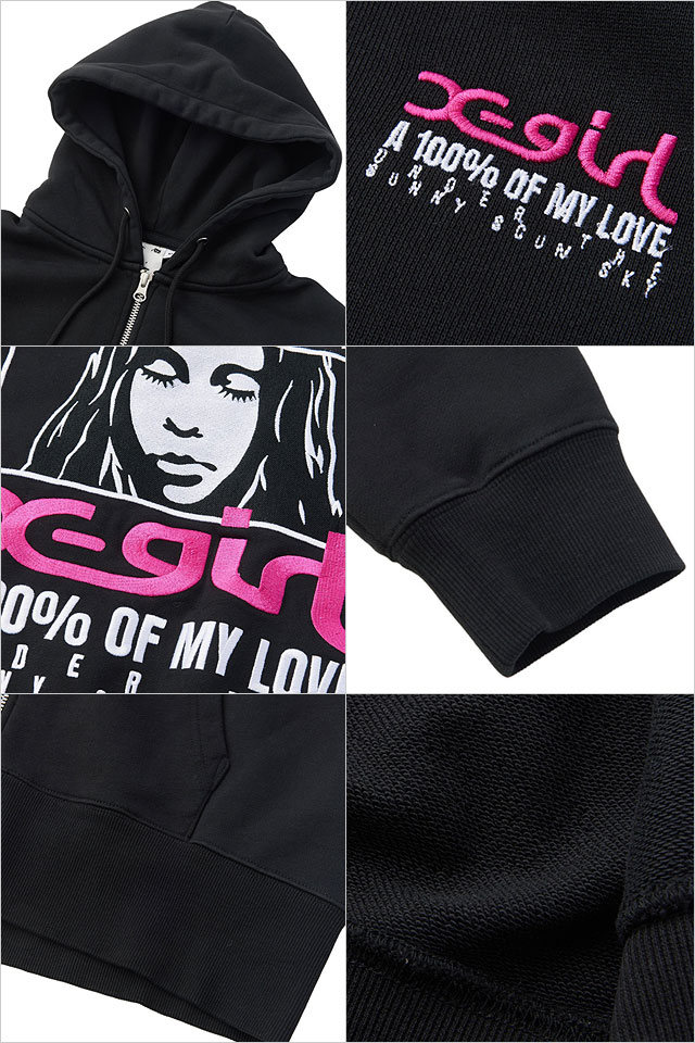 エックスガール X-girl レディース ジップアップパーカー