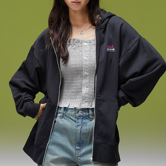 エックスガール X-girl レディース ジップアップパーカー