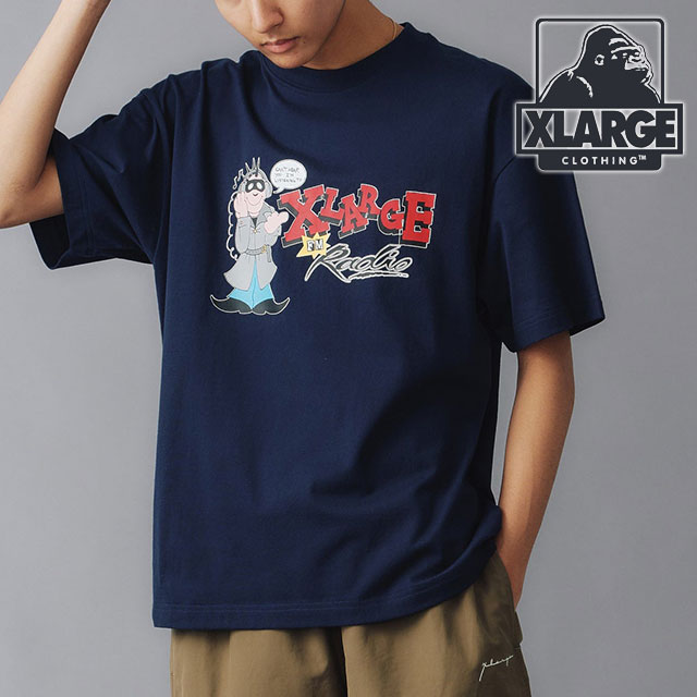 ̵ۥȥ顼 XLARGE  ȥ顼 饸 硼ȥ꡼T [101242011002 SU24] XLARGE RADIO S/S TEE x-large å顼 ȥåץ Ⱦµ NAVY ڥ᡼