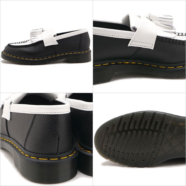 ドクターマーチン エイドリアン 黒 ホワイトステッチ タッセルローファー UK5 ドクターマーチン Dr.Martens エイドリアン ローファー [42981001