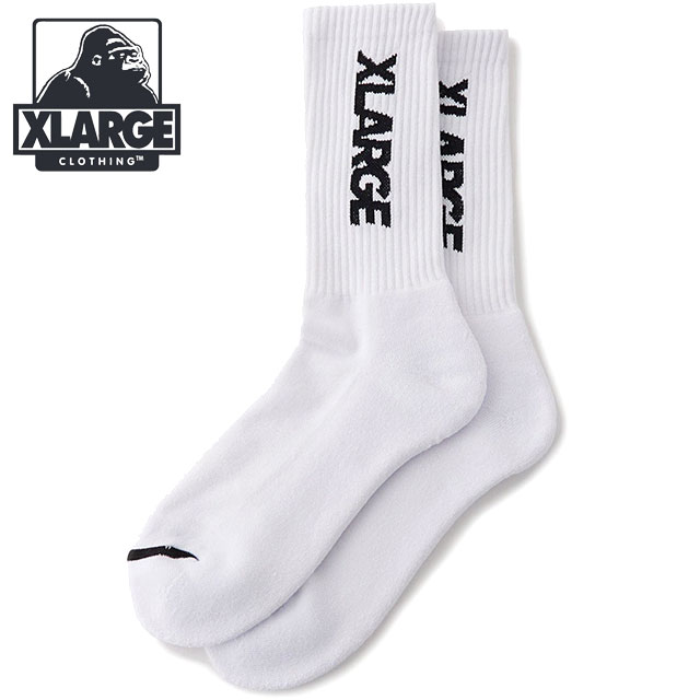 ȥ顼 XLARGE ɥ å [101251054004 SS25] STANDARD LOGO SOCKS   롼 ˡå WHITE ڥ᡼ 谷Ź