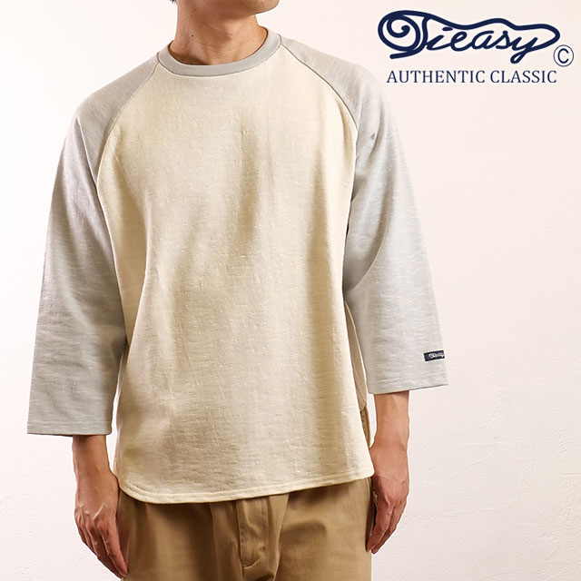 ティージー Tieasy × mischief メンズ HDCS ラグラン 3/4 クルーネック