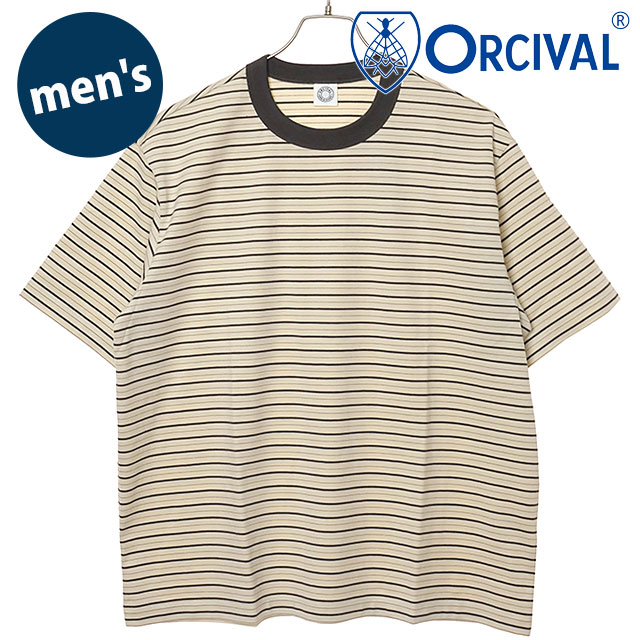 オーシバル ORCIVAL メンズ クルーネック ショートスリーブプル