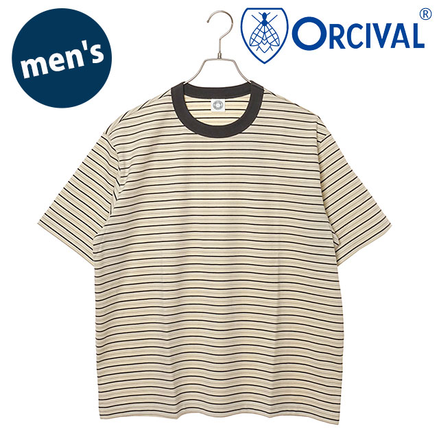 オーシバル ORCIVAL メンズ クルーネック ショートスリーブプル