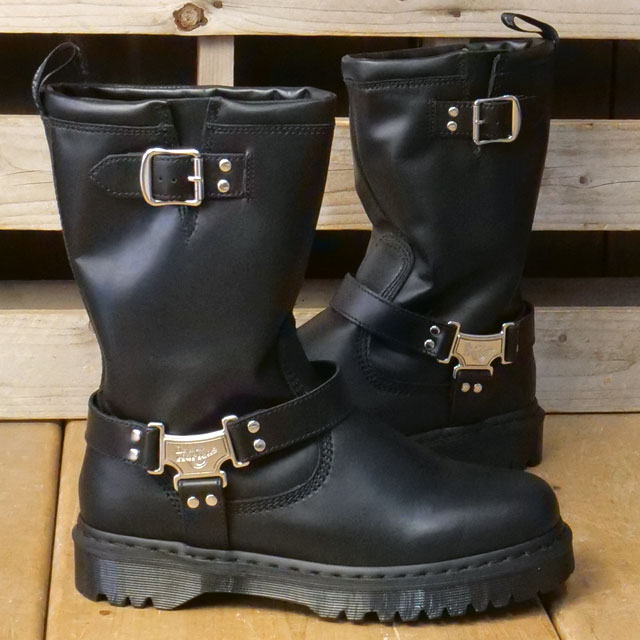 ドクターマーチン Dr.Martens ベルトブーツ チェック　39 ミドル　黒 ドクターマーチン Dr.Martens アニストン リガーブーツ [32199001