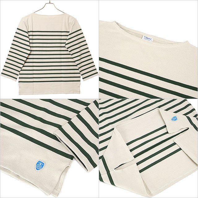 オーシバル ORCIVAL ボートネック ロングスリーブプルオーバー [#6803 FW25] BOAT NECK L/S P.O. フランス製 レディース トップス カットソー 長袖Tシャツ ボーダー FLOUR/FRENCH-BEAN 正規取扱店