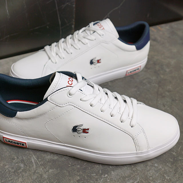 ̵ۥ饳 LACOSTE ѥ  ˡ [43SMA0034-407 SM00343] M POWERCOURT TRI 22 1 WHT/NVY/RED  ۥ磻ȷ