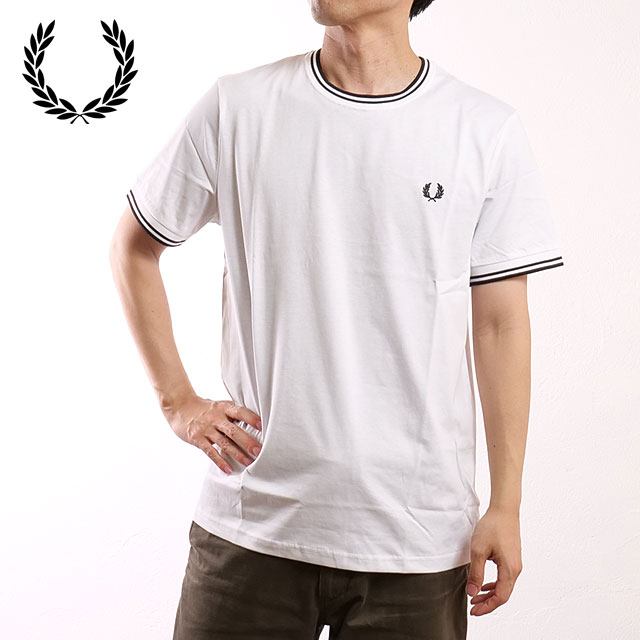 フレッドペリー FRED PERRY ツイン ティップド Tシャツ [M1588-100] TWIN TIPPED T-SHIRT メンズ トップス 半袖 WHITE 【メール便可】 フレッドペリー FRED PERRY ツイン ティップド Tシャツ [M1588-100