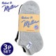 Сȥԡߥ顼 Robert P. Miller ˡå 3­å [310C/337C SS24] 3P Socks -sneaker- 󥺡ǥ  ֤å ASWhite/Gray/Black 谷Ź