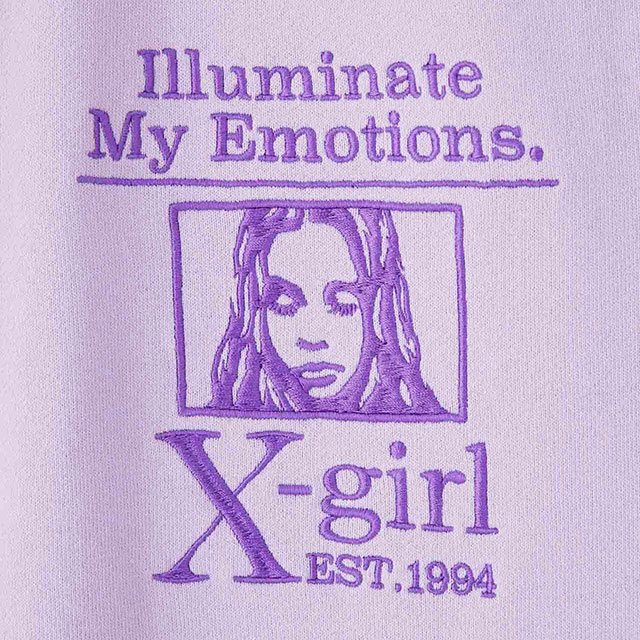 ̵ۡSALEۥå X-girl ǥ ޥ⡼ åȥѥ [105233031020 FW23] MY EMOTIONS SWEAT PANTS XGIRL ܥȥॹ 󥰥ѥ LtPURPLEts