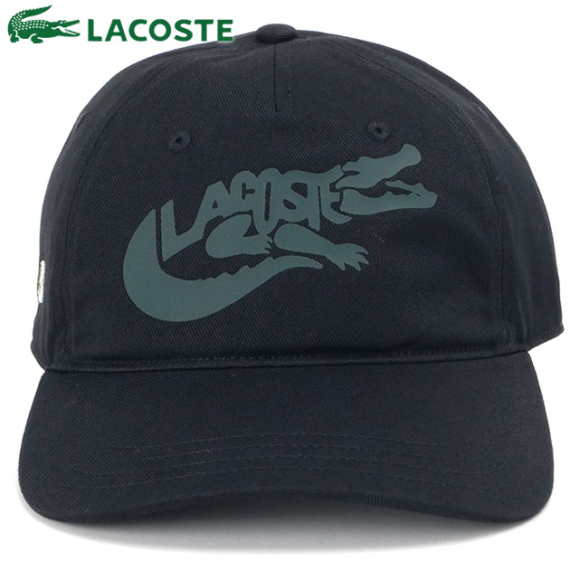 ラコステ LACOSTE ワニグラフィックロゴプリントコットンツイル