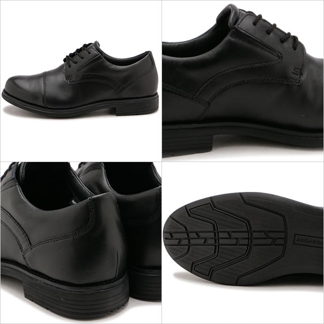 Rockport 黒 ビジネスシューズ ロックポート ROCKPORT メンズ キャップトゥ ドレスレザー