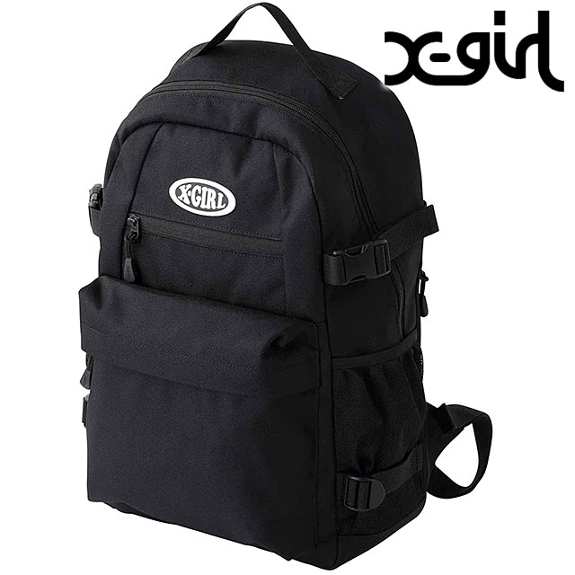 ̵ۥå X-girl å Хåѥå [105223053004 FW22] OVAL LOGO BACKPACK 󥺡ǥ xgirl  Хå ǥѥå BLACK