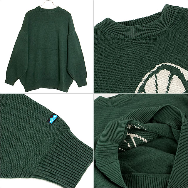 ̵ۥ֡ KAVU  ˥å [19821917 FW23] Lemon Knit ȥåץ 롼ͥå Green