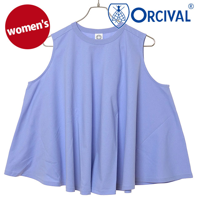 オーシバル ORCIVAL レディース スリーブレス ブラウス [OR-C0533-OEJ SS26] SLEEVELESS BLOUSE ノースリーブカットソー 日本製 ブルー SAX