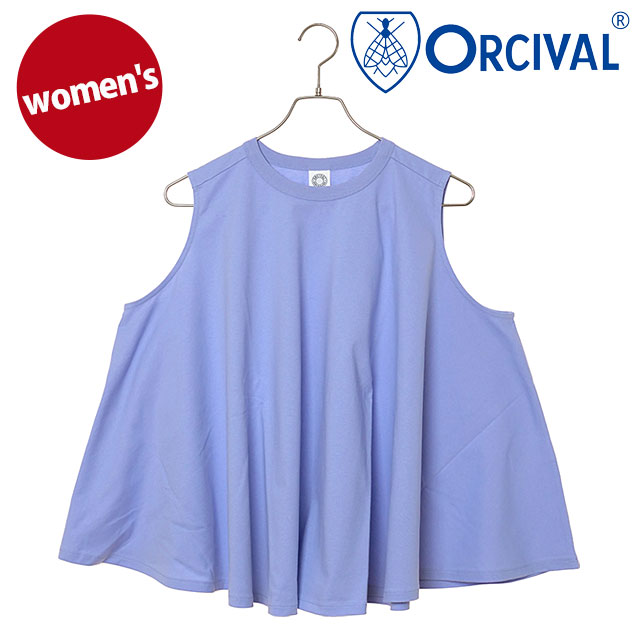 オーシバル ORCIVAL レディース スリーブレス ブラウス [OR-C0533-OEJ SS26] SLEEVELESS BLOUSE ノースリーブカットソー 日本製 ブルー SAX