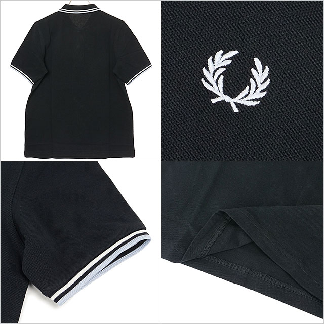 FRED PERRY フレッドペリー レース ポロシャツ ブラック レディース フレッドペリー FRED PERRY ポロシャツ レディース ツインティップド