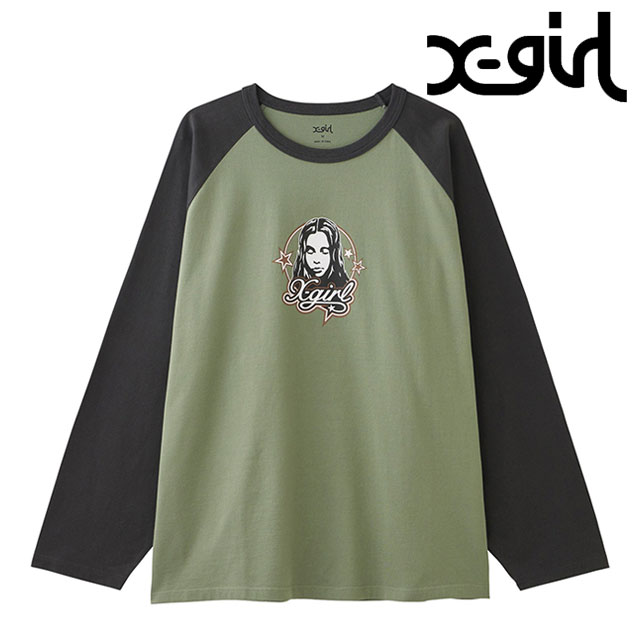 SALE】エックスガール X-girl フェイスアンドスター B/B ビッグTシャツ