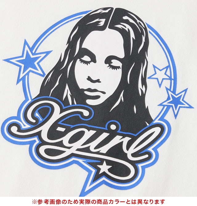 TREASURE X-girl コラボ BIG TEE SALE】エックスガール X-girl フェイスアンドスター B/B ビッグTシャツ