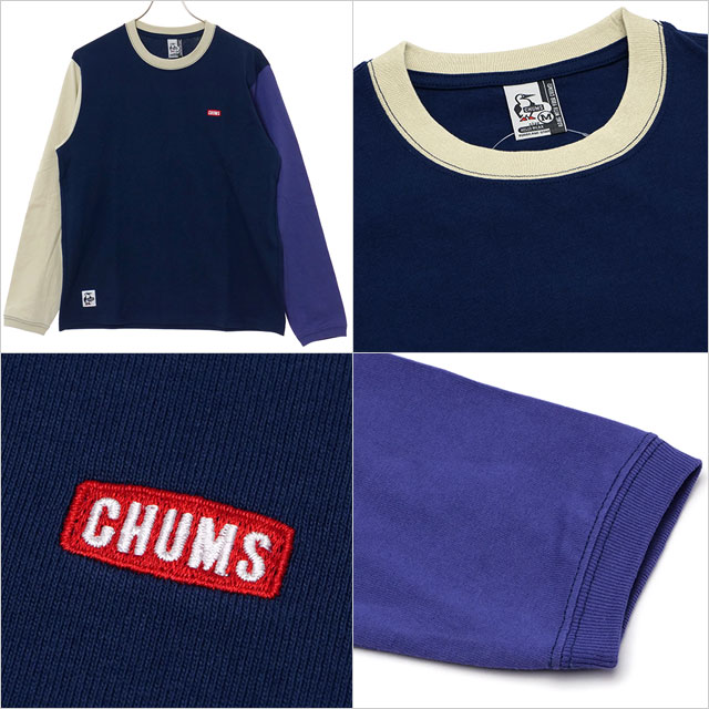 【30%OFF/SALE】チャムス CHUMS ブービーロゴロングスリーブTシャツ [CH01-2275 SS25] M Booby Logo L/S T-Shirt メンズ トップス カットソー 長袖 USAコットン Purple-Crazy 【メール便配送】 正規取扱店【s】